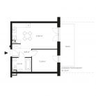 Nowy apartament 13-2409 | 42,34 m2 | 2 Pokoje | 0 Piętro