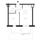 Nowy apartament 13-2401 | 44,83 m2 | 2 Pokoje | 0 Piętro