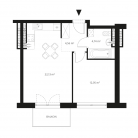 Nowy apartament 13-2439 | 43,48 m2 | 2 Pokoje | 3 Piętro