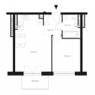 Nowy apartament 13-2457 | 44,17 m2 | 2 Pokoje | 4 Piętro