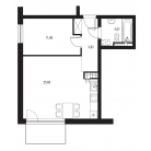 Nowy apartament 10-2337 | 47,84 m2 | 2 Pokoje | 2 Piętro