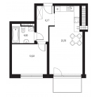 Nowe mieszkanie 10-2352 | 46,50 m2 | 2 Pokoje | 4 Piętro